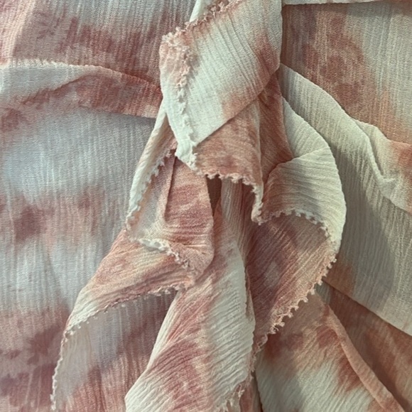 NWT ALLSAINTS Hali Areias Mini Dress Pink Ruffled Ruched UK 10 US 6 - Picture 15 of 16